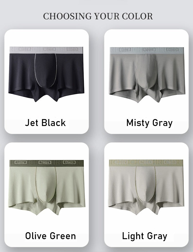 Men's Lenzing Modal underwear 7A pure cotton bacteriostatic crotch, breathable at mid-waist, flat-angle design