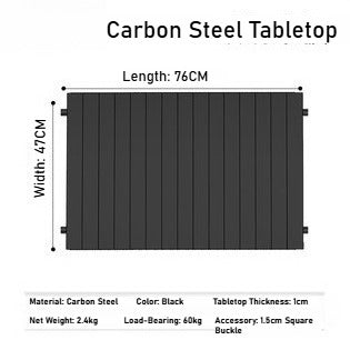Outdoor camper cart Full metal camp trailer Foldable stall trolley Light travel camping picnic