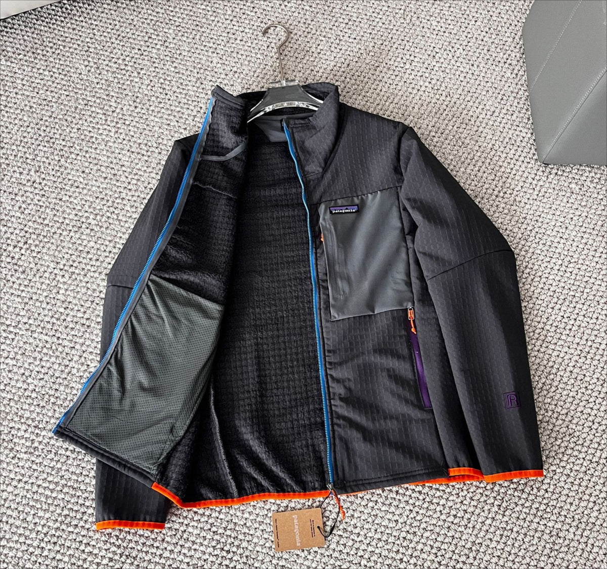 Patagonia R2 TechFace Fleece Softshell Jacket with Stand Collar
