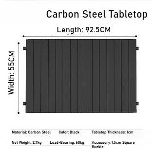 Outdoor camper cart Full metal camp trailer Foldable stall trolley Light travel camping picnic