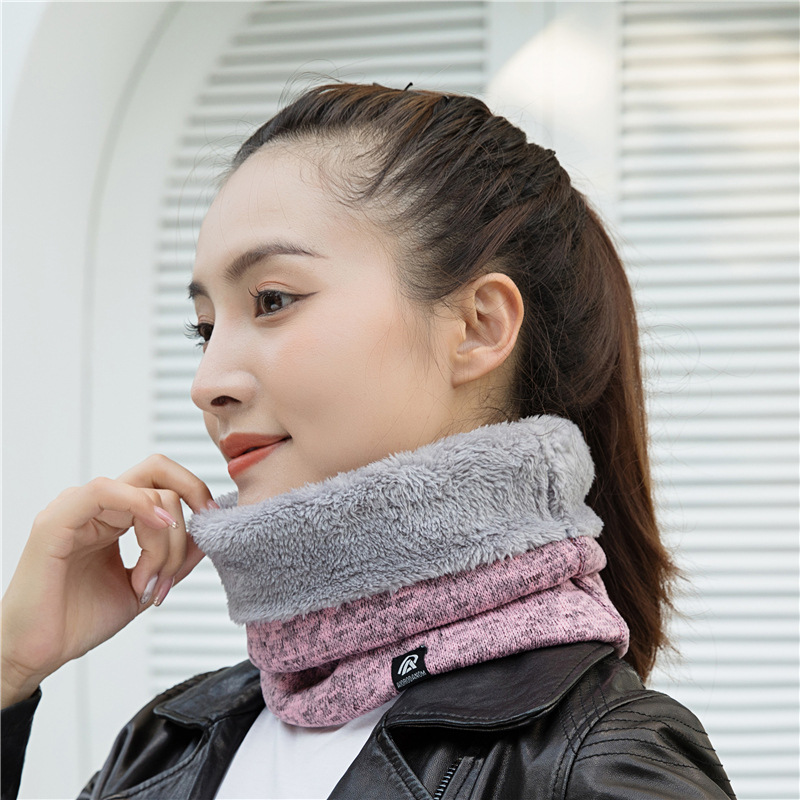 Winter fleece knitted neck cover Warm neck scarf