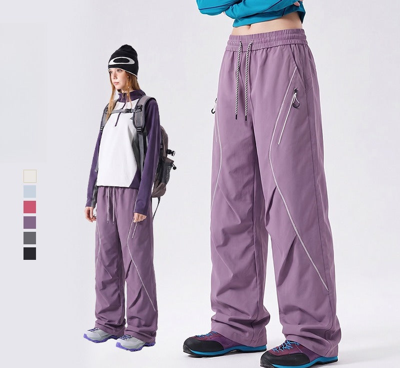 Unisex Detachable Waterproof Fleece‑Lined Outdoor Hiking Pants
