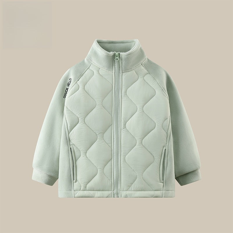 Winter Unisex Kids' Jacket - Thick Olefin Fleece Padded Warm Inner Wear