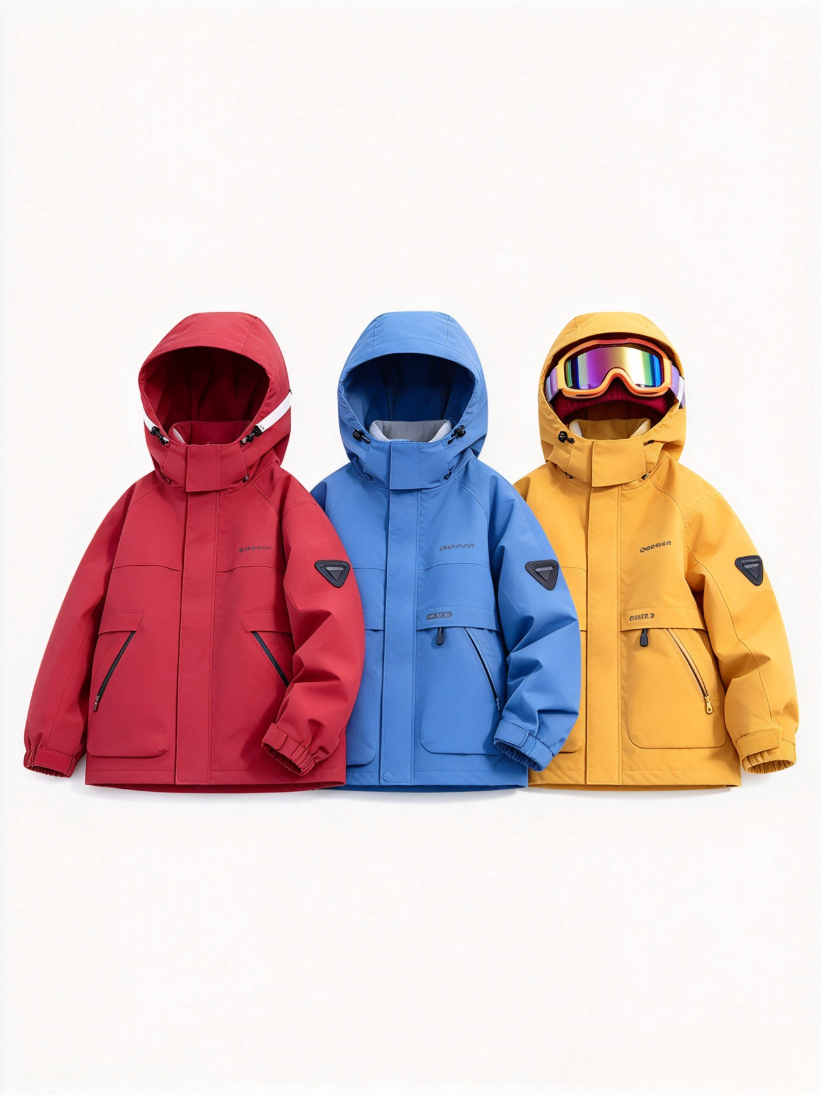 Panda round DuPont three-proof children's outdoor charge jacket three-in-one