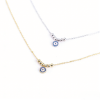 Turkish Evil Eye Silver Anklet