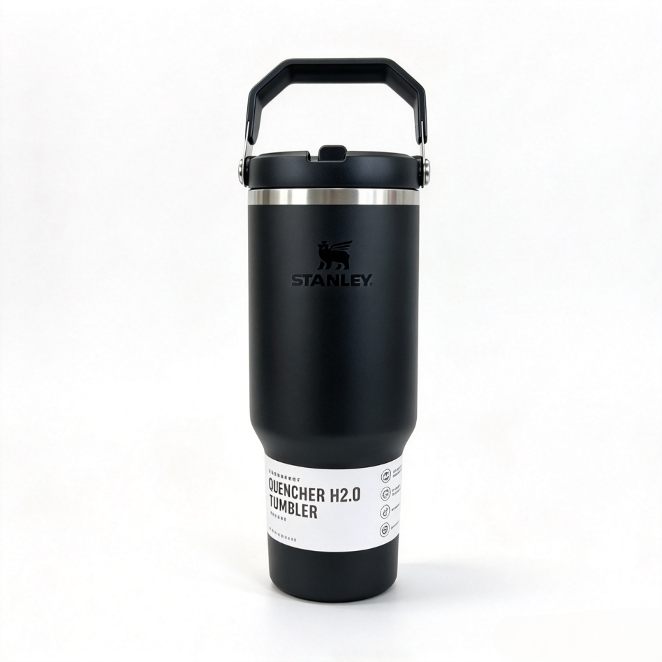 Stanley The Iceflow Flip Straw 2.0 Tumbler Black 40oz