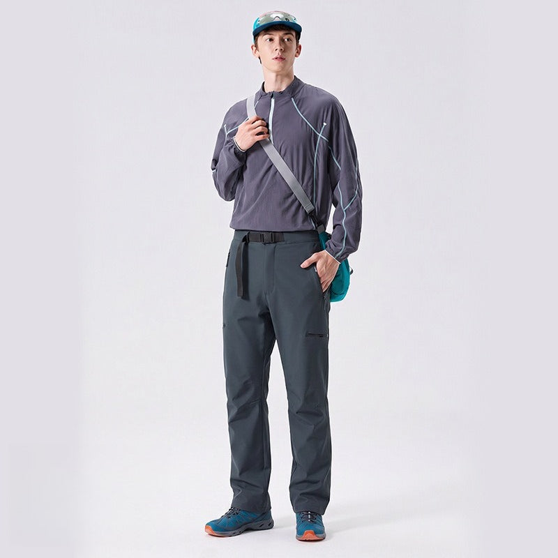 Unisex 3‑in‑1 Zip‑Off Fleece Lined Waterproof Outdoor Hiking Pants