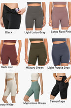 High waist five-point pants sports fitness short medium pants high elasticity