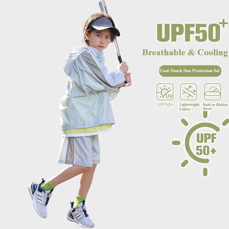 UPF50+ Lightweight Cool-Touch Kids 2PCS Sun Set