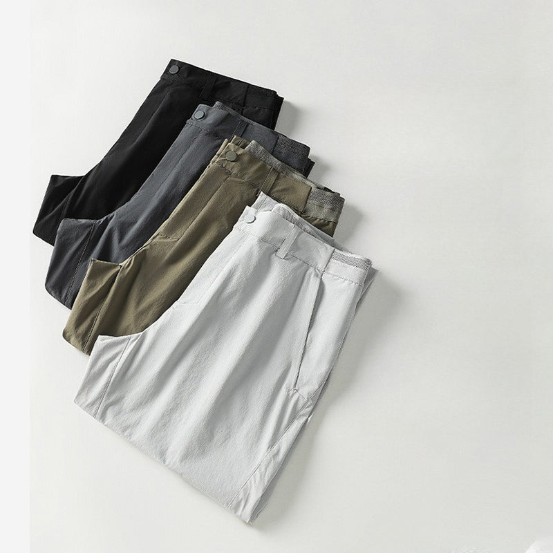 Men’s Lightweight Quick‑Dry Hiking Pants, High‑Stretch Water‑Repellent Breathable Outdoor Casual Plus‑Size Trousers