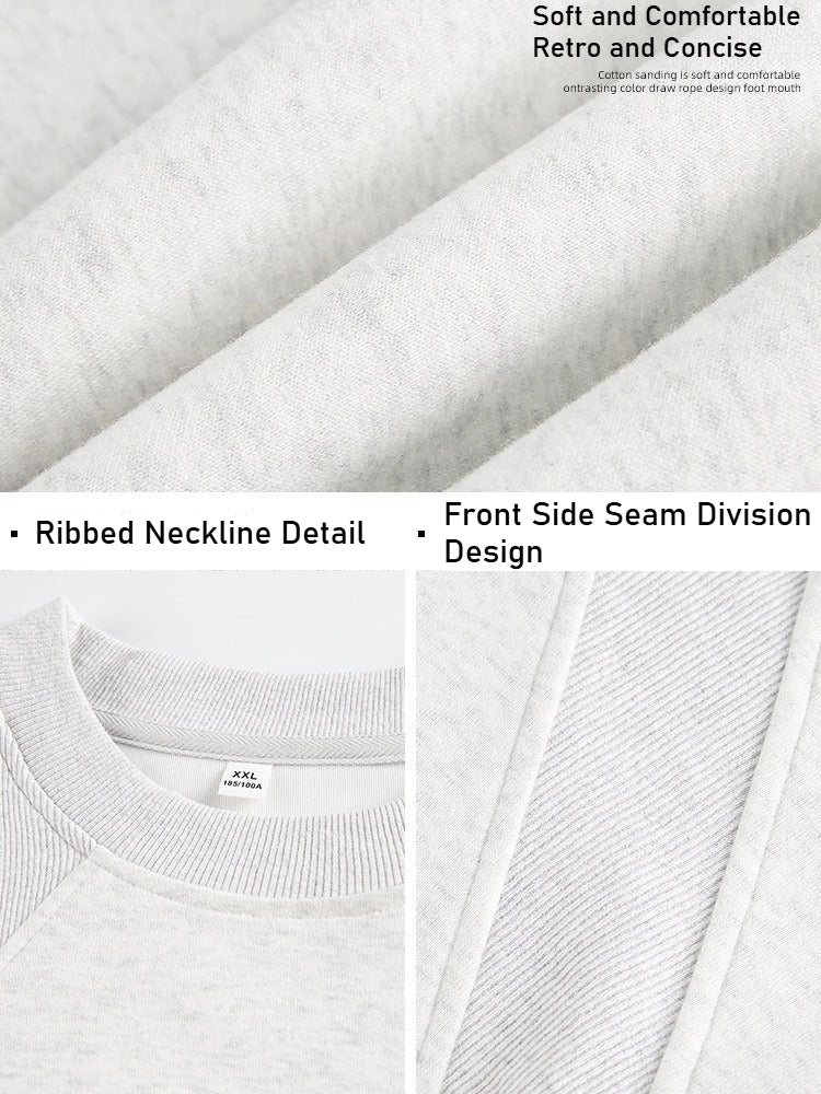 Men's loose crew neck sweater casual autumn new large size sweater