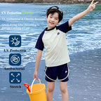 Antibacterial chlorine-resistant quick-drying sunscreen boys swimwear