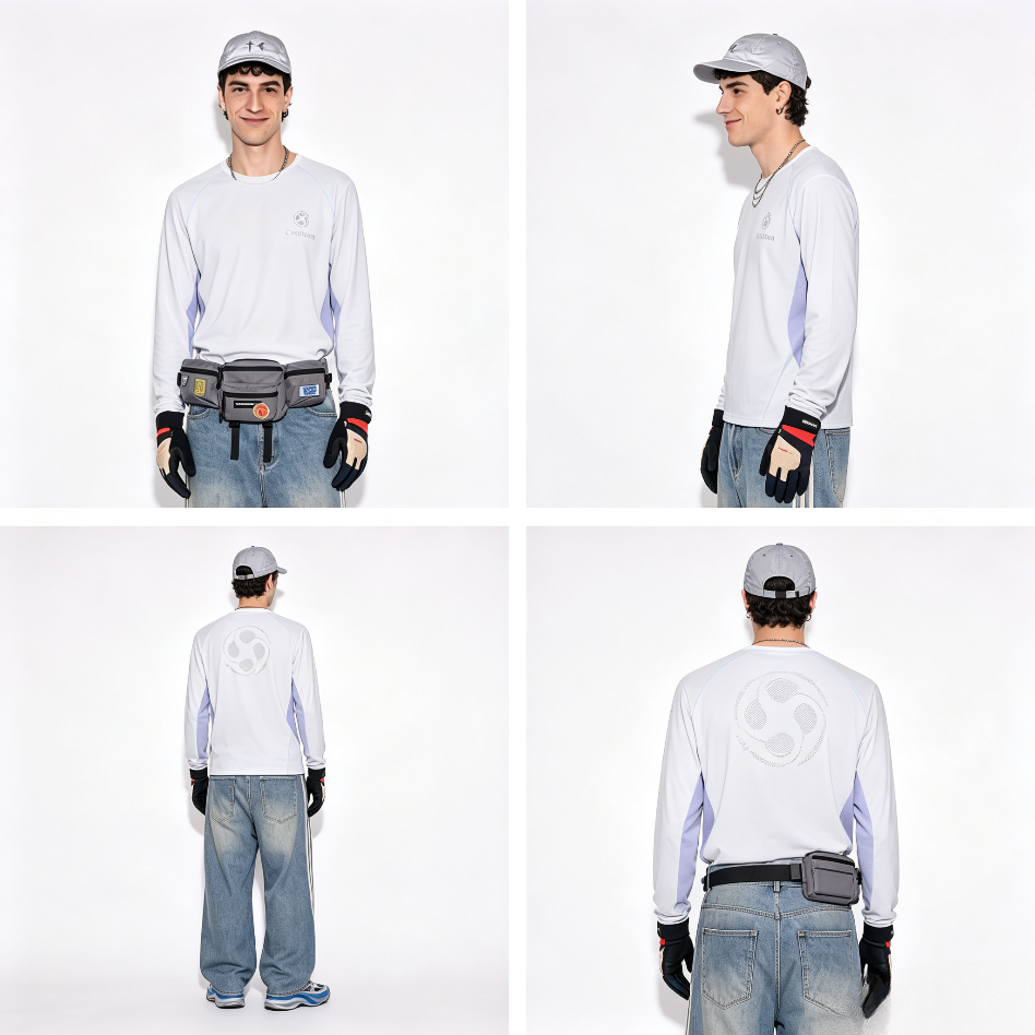 Men Women Quick‑Dry Color‑Block Long Sleeve Athletic T‑Shirt