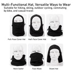Winter fleece integrated warm hood, thickened cold-proof cycling ski mask
