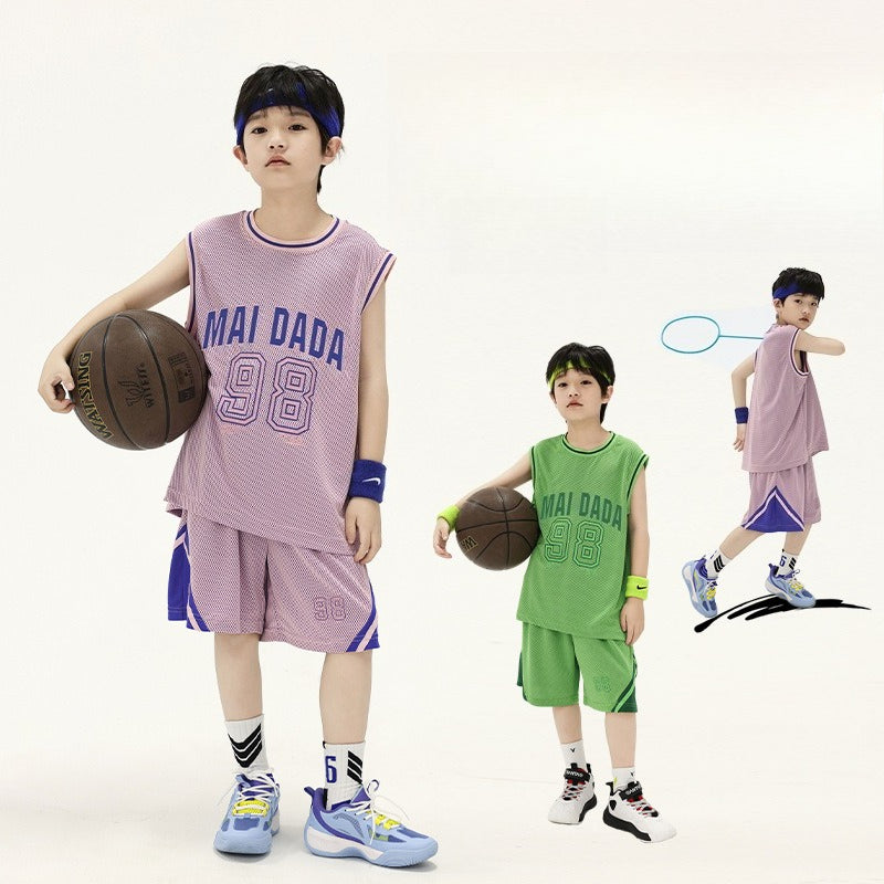 Children's Cooling Mesh Quick-Dry Basketball Uniform Set