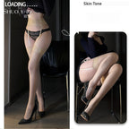 Women's lace stockings, garter sock combination, ultra-thin skin-penetrating/oily anti-hook, multi-color optional