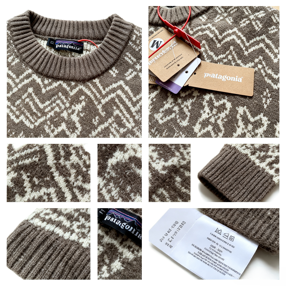 Patagonia Fair Island ecycled Wool Crew Neck Knitted Blend Sweater