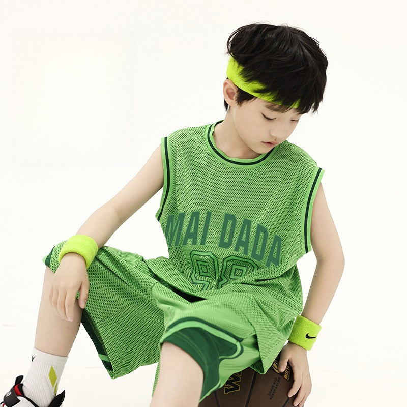 Children's Cooling Mesh Quick-Dry Basketball Uniform Set