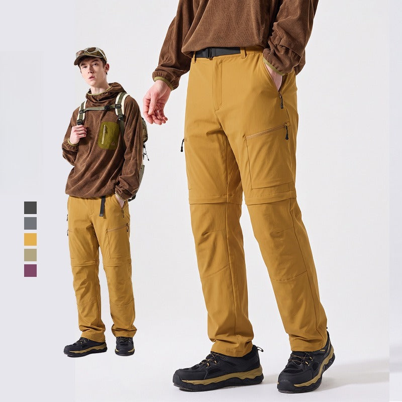 WENHOUU Men's Zip‑Off Detachable Hiking Cargo Pants, Waterproof Breathable