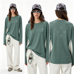 Men Women Quick‑Dry Color‑Block Long Sleeve Athletic T‑Shirt