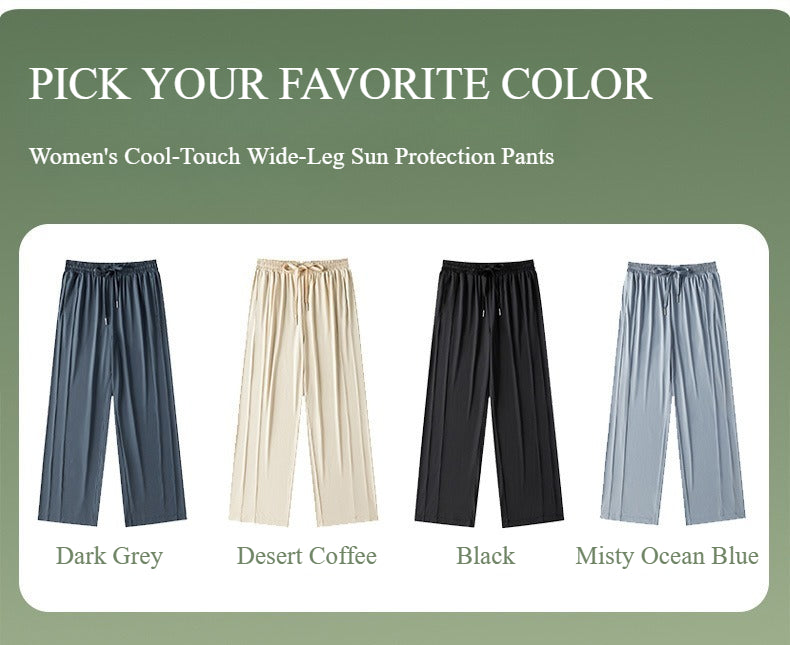 UPF50+ Sun Protection Wide‑Leg Pants, Cool Loose Outdoor Summer Trousers