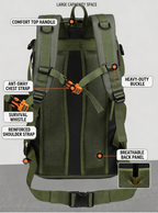 Waterproof Oxford Cloth Hiking Backpack Large Capacity Lightweight for Outdoor Travel Cycling