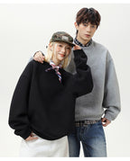 Men's loose crew neck sweater casual autumn new large size sweater