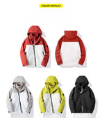 Autumn and winter three-proof jacket for men and women outdoor sports waterproof mountaineering hooded jacket