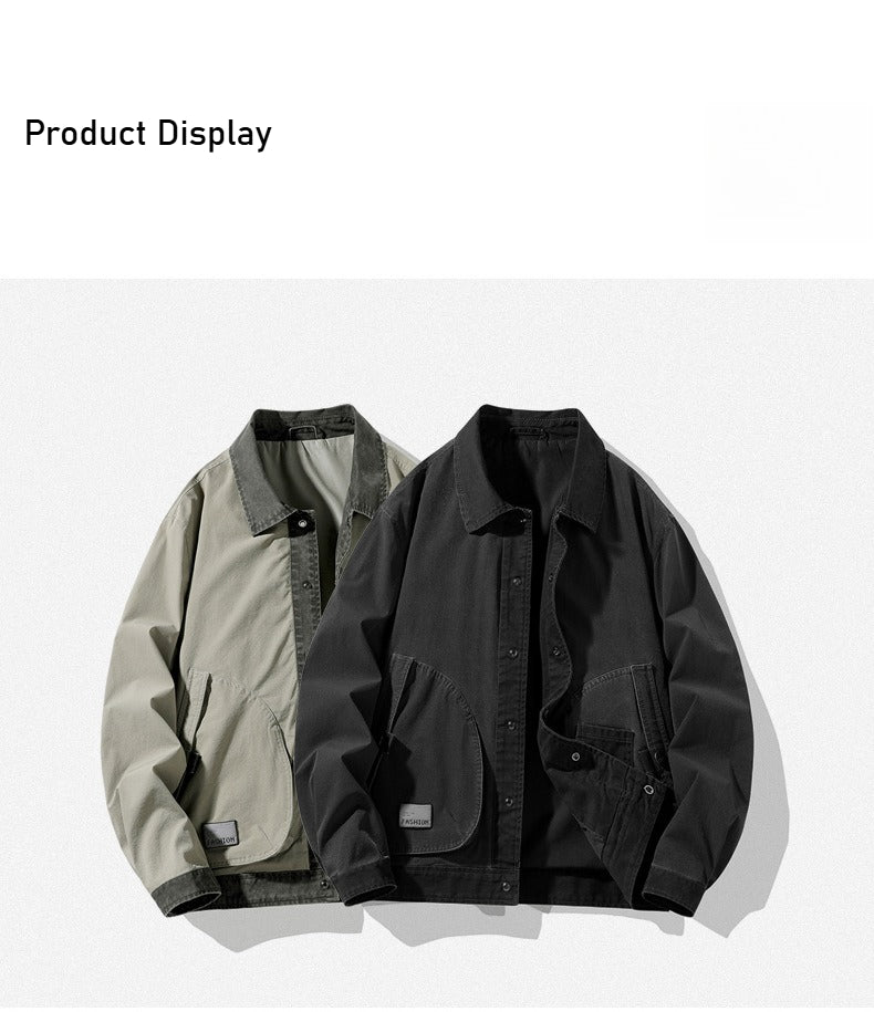 Spring and autumn casual men's jacket jacket fashion youth Japanese holiday two trendy men fashion versatile coat men