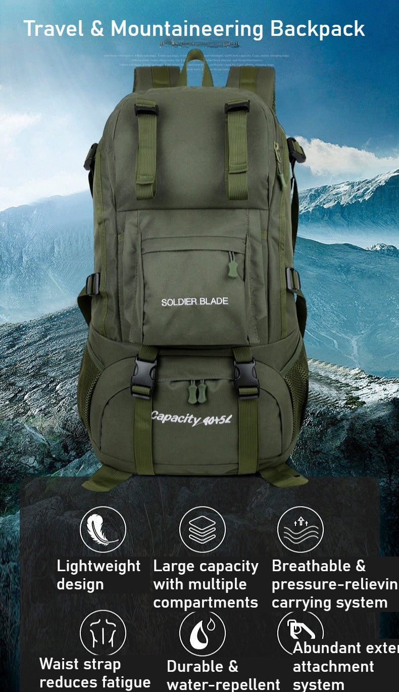 Premium lightweight outdoor backpack, large-capacity travel mountaineering bag
