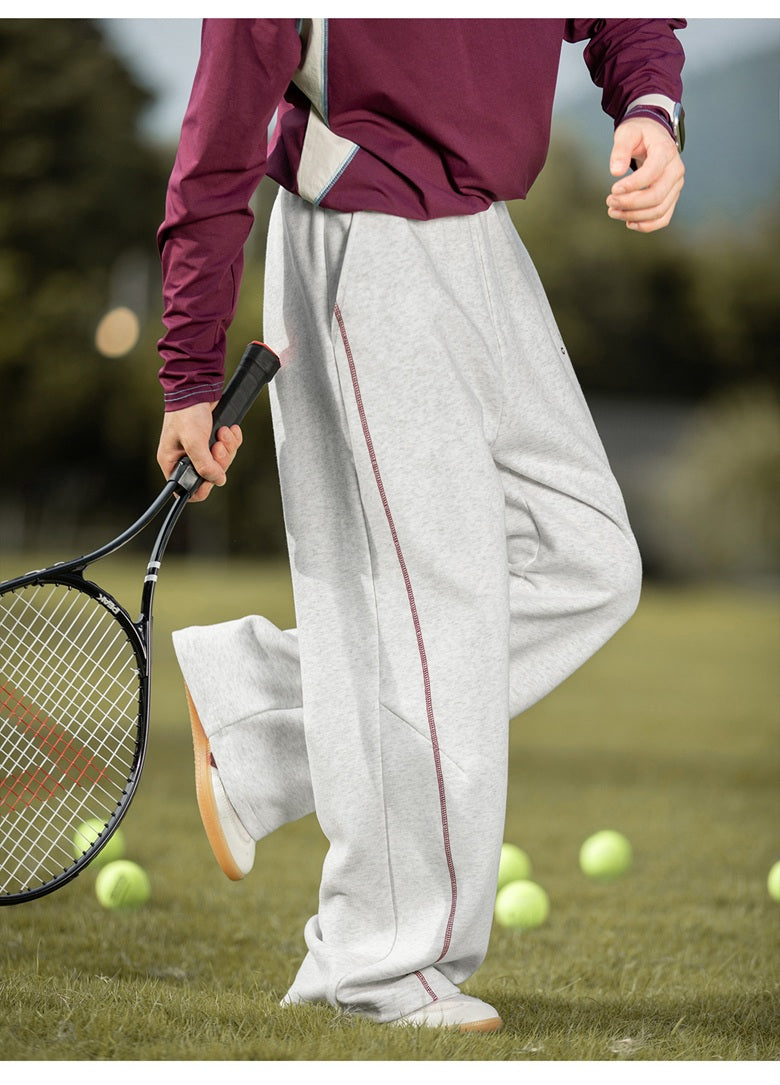 2025 autumn new American casual men's pants, straight loose sweatpants, trendy long sweatpants