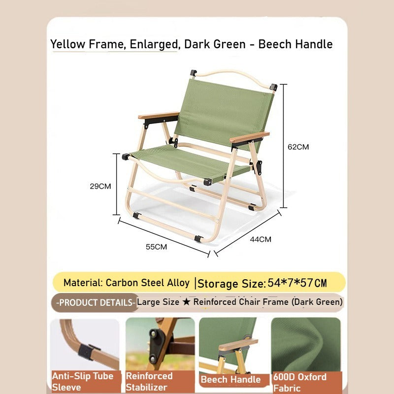 Camping Outdoor Folding Chair - Portable for Beach, Vendor & Catering Needs