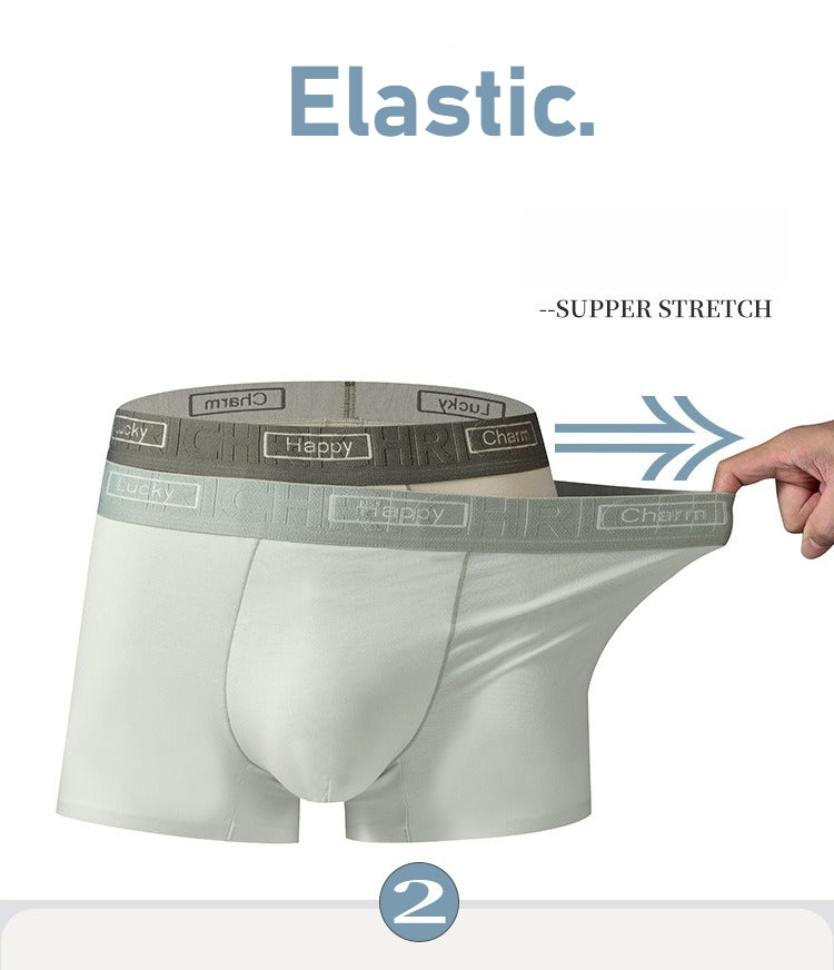 Men's Lenzing Modal underwear 7A pure cotton bacteriostatic crotch, breathable at mid-waist, flat-angle design