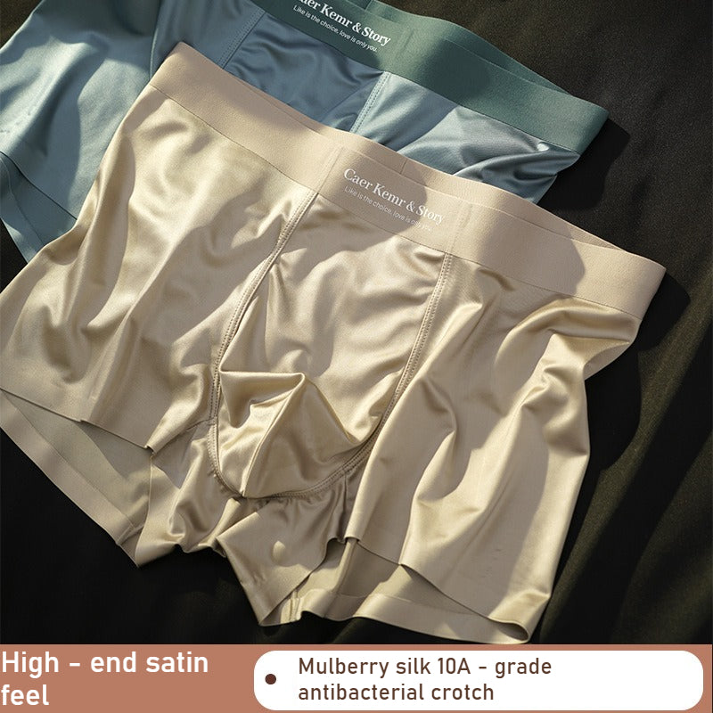 Cool feeling ice silk summer thin men's underwear large size boxer underwear men's