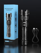 Super Bright Zoomable Portable Flashlight, Shock‑Resistant Outdoor Focus Torch