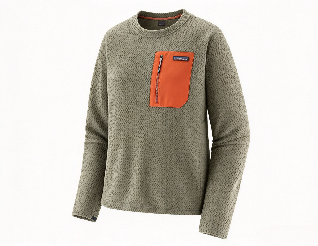 Patagonia Men's R1 Air Crew Long Sleeve Shirt, Waffle Fleece Outdoor Top