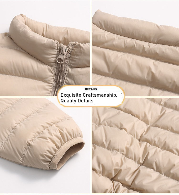 Autumn and winter children's down jacket two-piece set, boys and girls trendy jacket, windproof, waterproof and warm outdoor children's clothing [removable three-in-one]