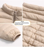 Autumn and winter children's down jacket two-piece set, boys and girls trendy jacket, windproof, waterproof and warm outdoor children's clothing [removable three-in-one]