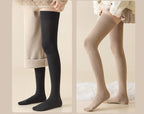 Women's extended knee socks, pure cotton non-slip boneless thigh socks, spring and autumn warm models