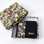 BAPE camo bifold wallet，A Bathing Ape short wallet
