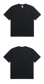 2025 New Heavy Cotton T-Shirt | 230g Combed Cotton Front Shoulder Crew Neck Short Sleeve, Same Solid Color Casual T-Shirt for Men and Women