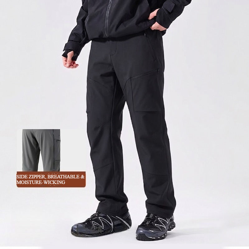 WENHOUU Unisex Softshell Tactical Hiking Pants Waterproof Breathable Elastic Outdoor Trousers