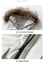 Raccoon Fur Collar Workwear Down Jacket - Unisex Couples' Winter New Stylish Warm Windproof