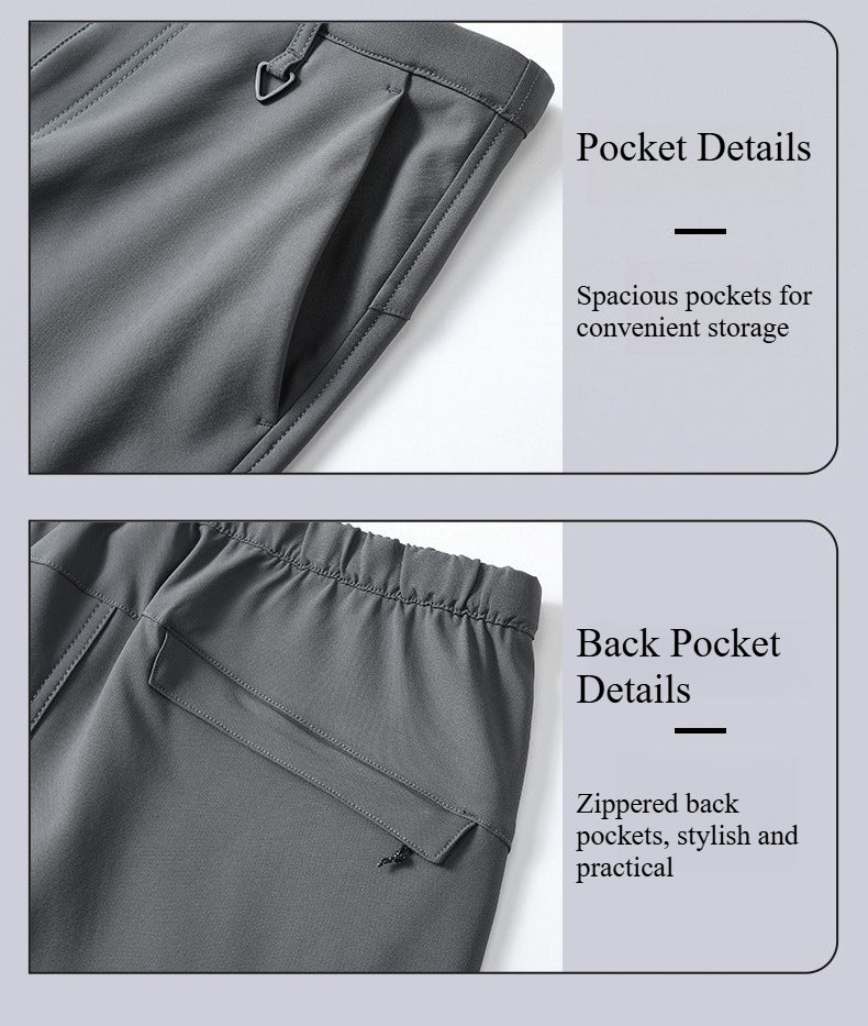 Unisex Warm Softshell Hiking Pants, Windproof Waterproof Stretch Anti-Bacterial Anti-Mite Daily Trousers