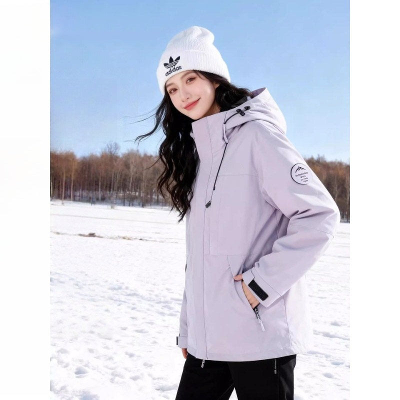 3‑in‑1 Hooded Outdoor Jacket, Windproof Waterproof Warm for Hiking & Travel