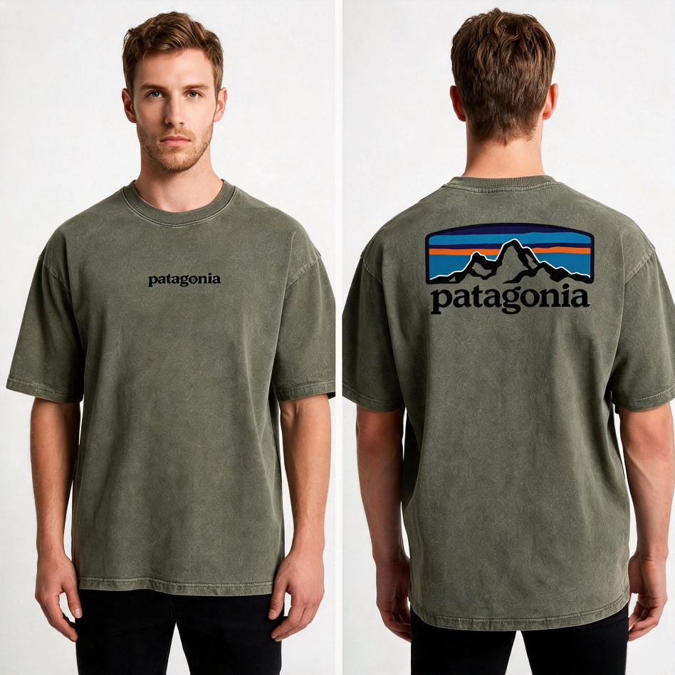 Patagonia Men's P-6 Logo Washed Vintage Short Sleeve T-Shir