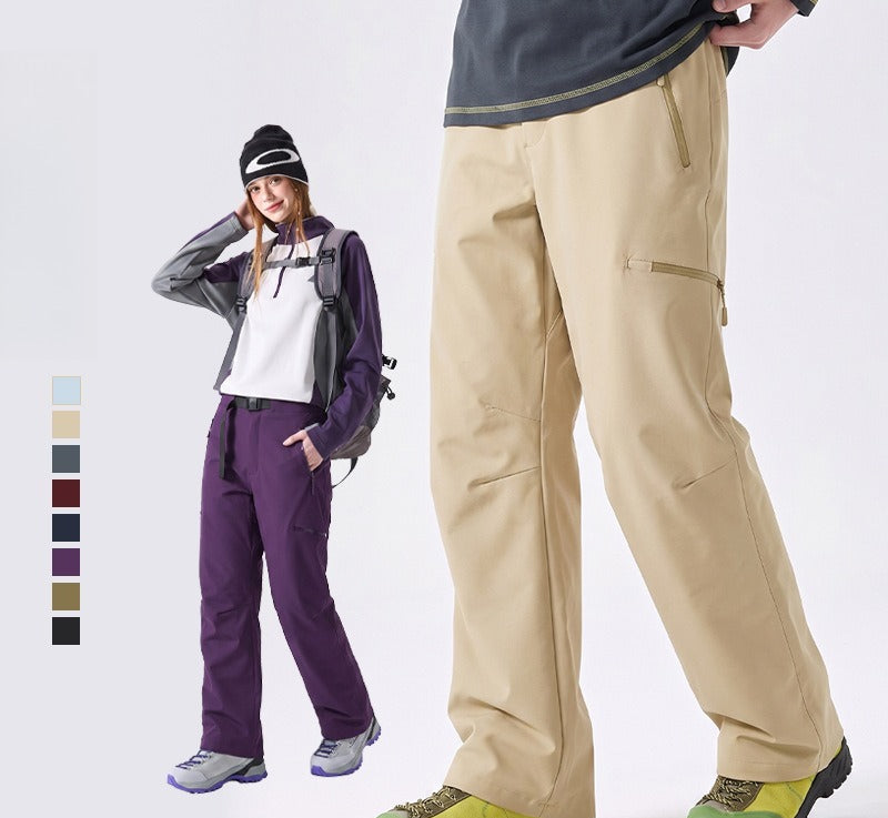 Unisex 3‑in‑1 Zip‑Off Fleece Lined Waterproof Outdoor Hiking Pants