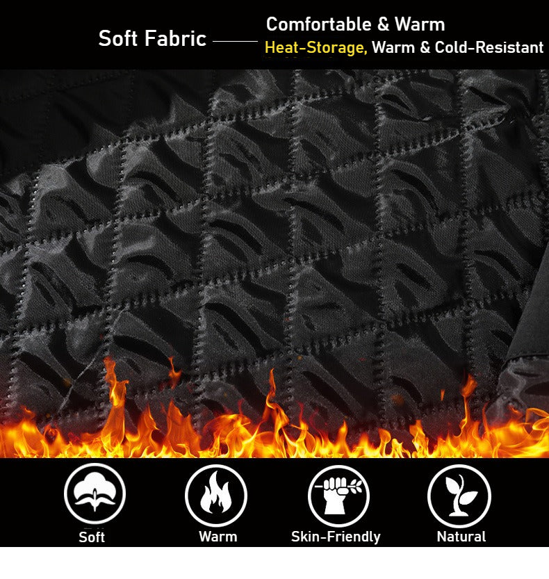 Trendy Winter Men's PU Cotton-Lined Jacket - Casual Versatile Leather