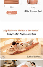 Adult Thickened Sleeping Bag - Outdoor Camping Travel Office Portable Cold-Resistant