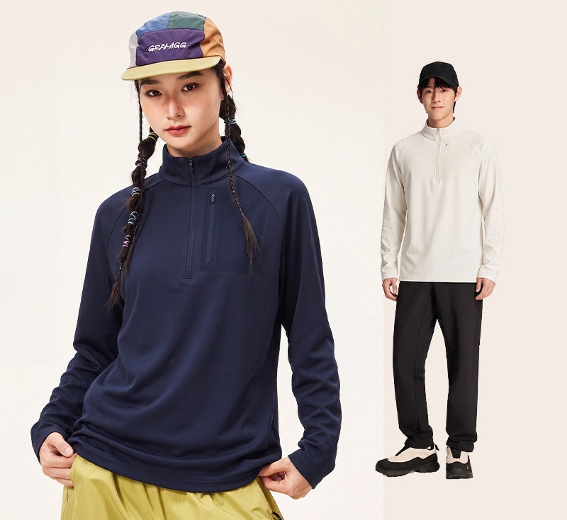 Moisture‑Wicking Quick Dry Long Sleeve Shirt Unisex Outdoor Running Fitness Training Top
